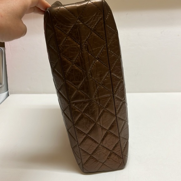 CHANEL Bronze Distressed Calfskin Bag - Picture 8 of 17